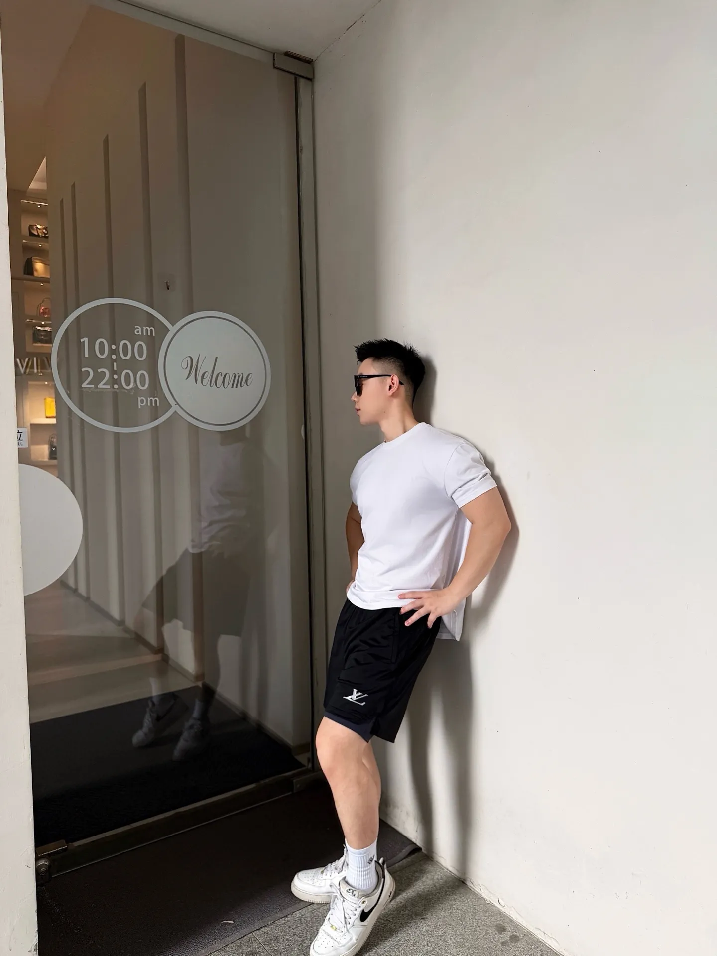 Louis Vuitton/Louis Vuitton logo printed double shorts
